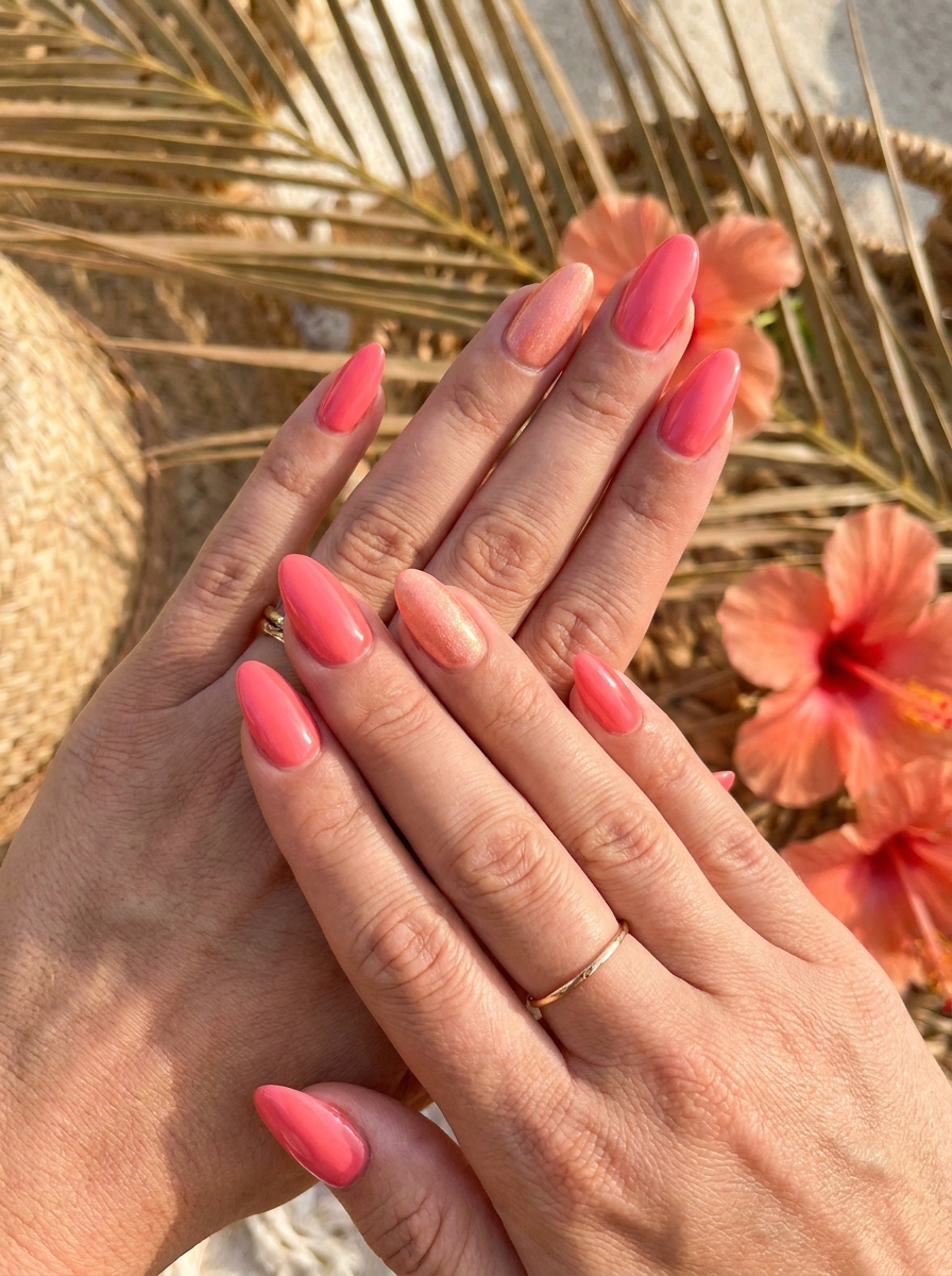 Flamingo Pink Nägel